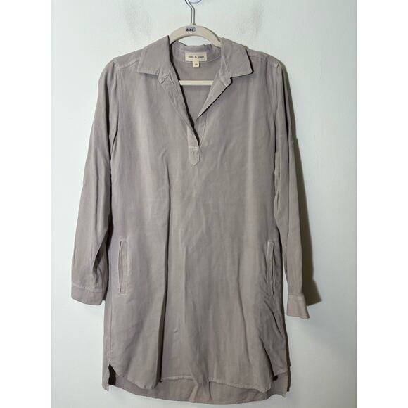Cloth and Stone Gray Tunic Mini Dress Sz XS - Picture 1 of 2